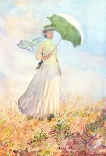 Claude Monet, Femme à l'ombrelle, tournée vers la droite, 1886