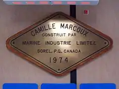 Plaque du constructeur