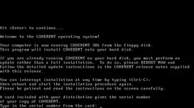 Copie d'écran de l'installeur de Coherent.