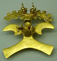 Pendentif en or. Diquís&nbsp;(es), Costa Rica, période V-VI (700-1500).