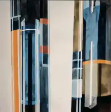 Colonnes, aquarelle © Archives Guy de Rougemont 2024