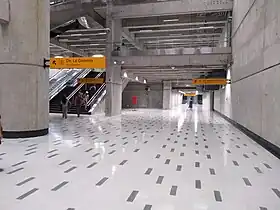 Zone de correspondance entre les lignes 2 et 3.