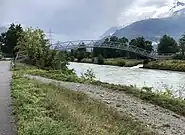 Rive du Rhône à Bex en 2022, à la frontière avec le Valais.