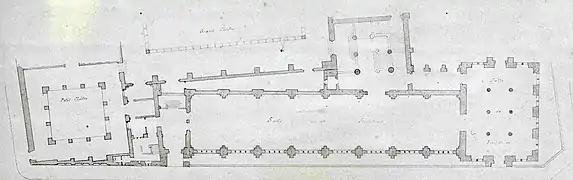 Plan général du rez-de-chaussée, 1880.
