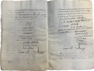 Contrat de mariage de Louis des Escotais signé le 17 juin 1771 par Louis XV et la famille royale