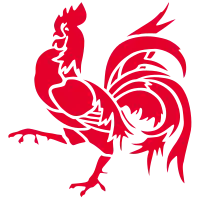 Coq hardi rouge de la Wallonie.