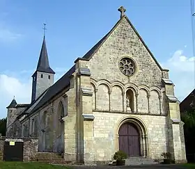 L'église abbatiale Notre-Dame de Corneville-sur-Risle.