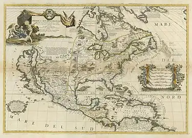 America Settentrionale Colle Nuove Scoperti fin all' Anno 1688, Atlante Veneto