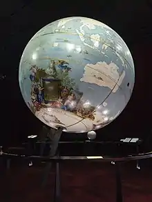 Globe terrestre, dans le Hall des globes de la Bibliothèque nationale de France, site François-Mitterrand