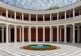 L’atrium du centre de congrès du Zappéion.