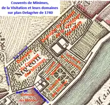 1740 : rues de la Montagne et Vineuse seules liaisons vers Paris.