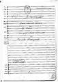 La première page de l'arrangement pour orchestre