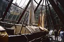 Réplique de currach de l'abbé saint Brendan, construite par Tim Severin en 1976.