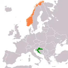 Norvège et Croatie