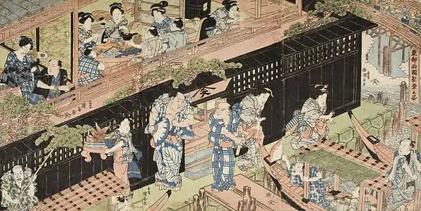 Foules à Ryōgoku, c. 1820.
