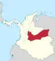 L'État souverain de Cundinamarca en 1863.