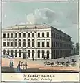 Palais Cziráky (lithographie de Carl Vasquez-Pinas von Löwenthal&nbsp;(de), 1837)