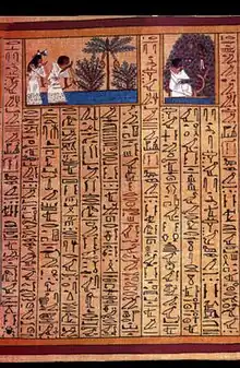 Formules 58 et 59 du papyrus d'Ani.