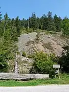 Le pierrier faisant face à la scierie du Lançoir.