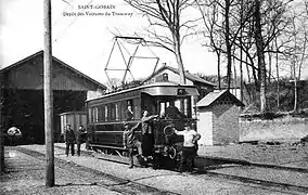 Le dépôt du tramway à Saint-Gobain