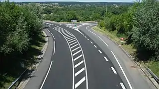 Échangeur de la RD 67 contournant la commune