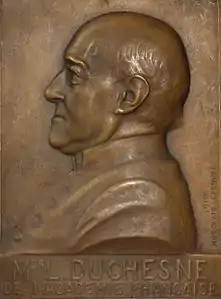 Louis Duchesne (1910), plaquette.