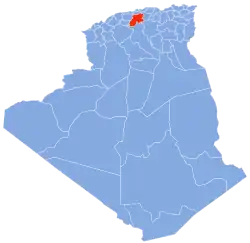 Carte d'Algérie (Wilaya de Médéa)