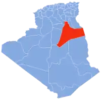 Carte d'Algérie (Wilaya de Ouargla)