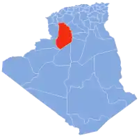 Carte d'Algérie (Wilaya de Al Bayadh)