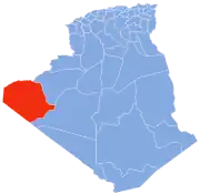 Carte d'Algérie (Wilaya de Tindouf)