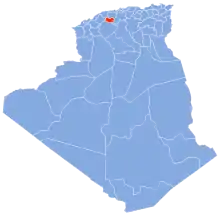 Carte d'Algérie (Wilaya de Tissemsilt)