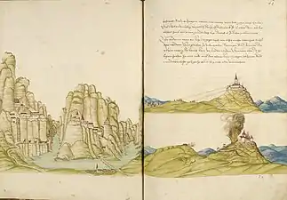 Daniel Specklin, Architectura von Vestungen, p.&nbsp;61, plume, encre, aquarelle, 1583.