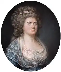 Portrait de Mme Danton (1791), pastel sur papier, 65&nbsp;×&nbsp;54&nbsp;cm, localisation inconnue.