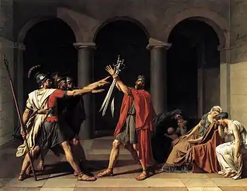 Le Serment des Horaces, Jacques-Louis David, 1784.