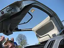 Vue détaillée d'une portière ouverte