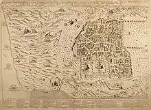 Carte détaillée de Jérusalem datant du dix-huitième siècle