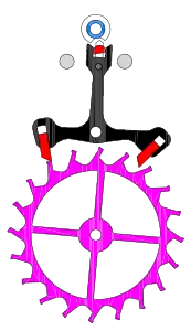 Début de l'impulsion sur la dent