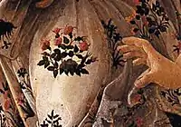 Détail de la robe de Flore.