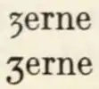 Yogh dans un ouvrage de Margaret Joyce Powell publié par la Early English Text Society en 1916.