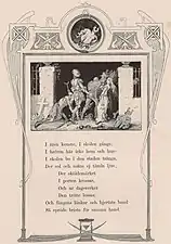 Vignette du poème de Johan Olof Wallin&nbsp;(en)&nbsp;Dödens engel, d'après la publication de Carl Larsson.