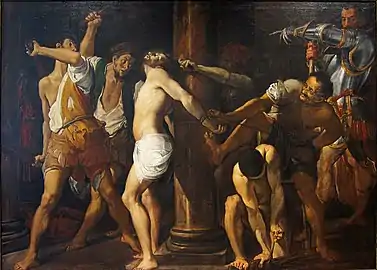 La flagellation (1590)musée de la Chartreuse de Douai.