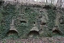 Face nord de la caponnière double.