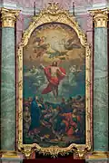 Tableau du maître-autel représentant l'Ascension par le peintre Raphaël Mengs.
