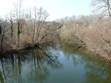 La Dronne marque la limite entre Bourdeilles et Grand-Brassac.