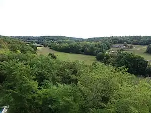 La vallée du Dropt vue depuis le château de Saint-Germain.
