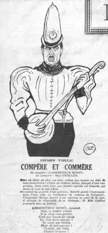 "Bonny caricaturé en troubadour"