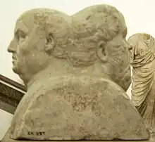 Hermès double, représentant Sénèque et Socrate