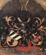 Armes des Tucher et des Rieter, au verso du Portrait de Hans Tucher