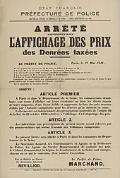 Affiche de papier jaune portant un texte écrit en noir
