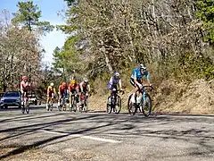 L'échappée en début d'étape.